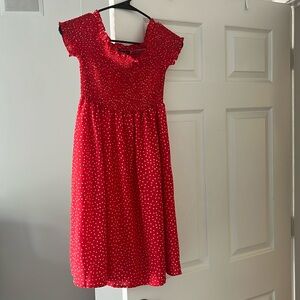 Red and white sundress